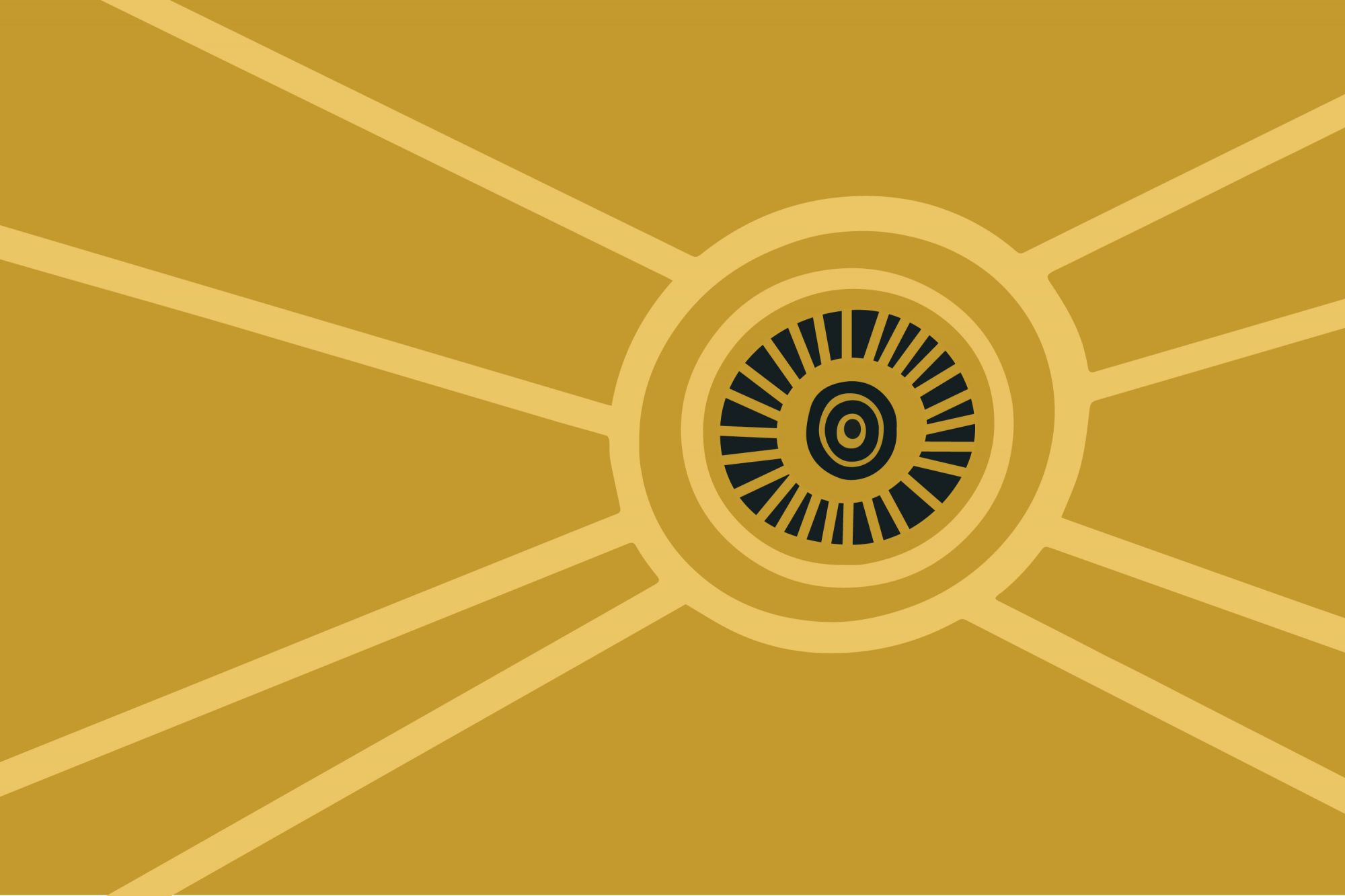 The sun depicted by artist Kinya Lerk.